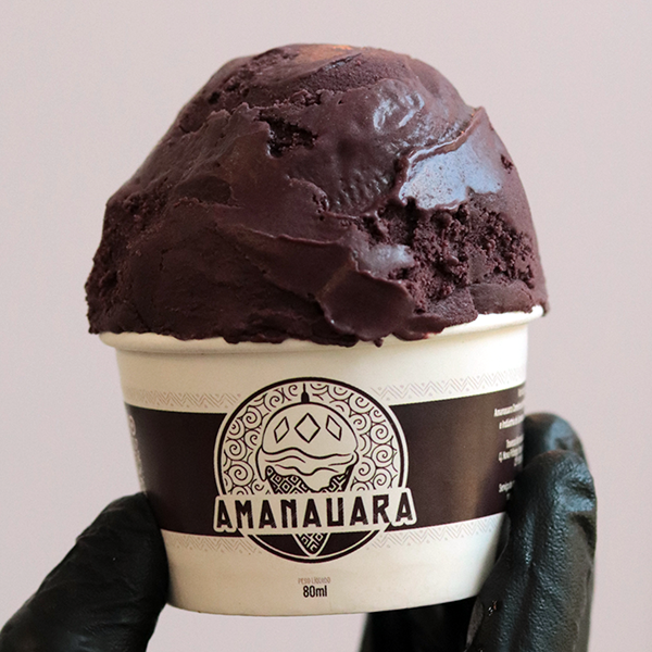 Sorvete Amanauara sabor AÇAÍ