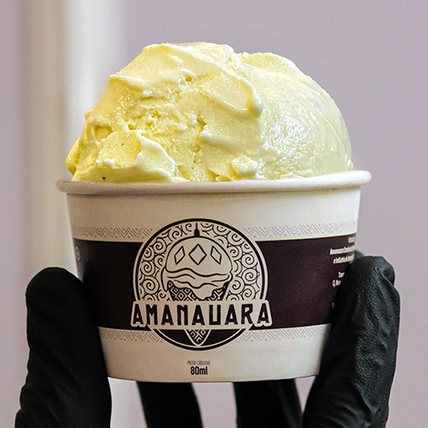 Sorvete Amanauara sabor CREME DE BAUNILHA